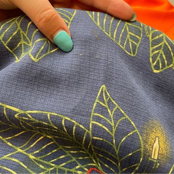 Tommy Bahama Christmas short sleeve Hawaiian shirt with reindeer and poinsettia - Picture 13 of 13